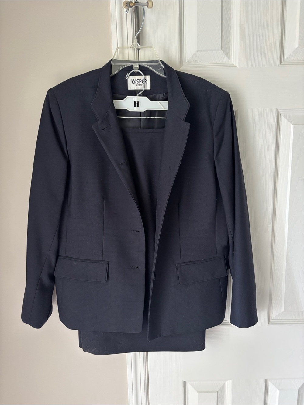 Kasper Navy-Black Women's Two-Piece Suit
